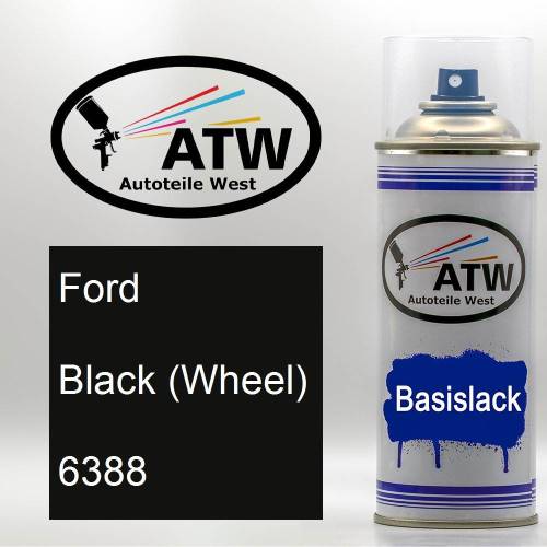 Ford, Black (Wheel), 6388: 400ml Sprühdose, von ATW Autoteile West.